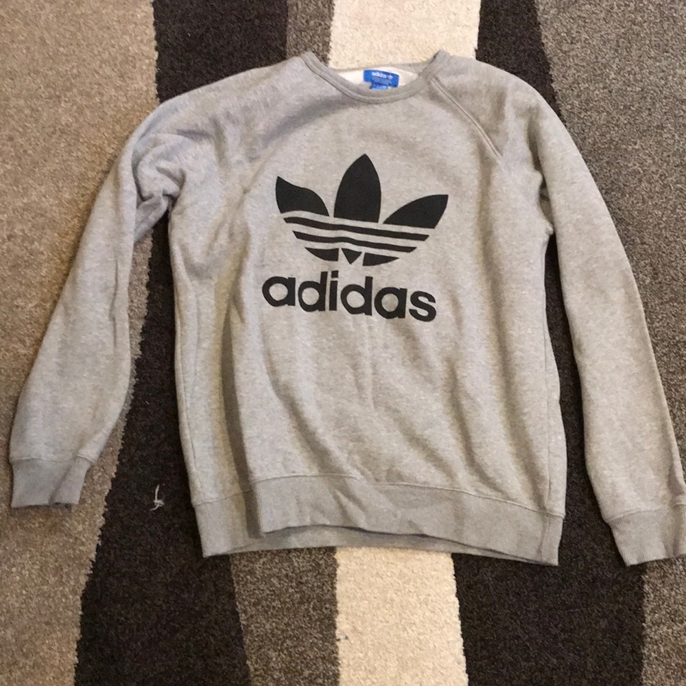 Gray adidas crew neck